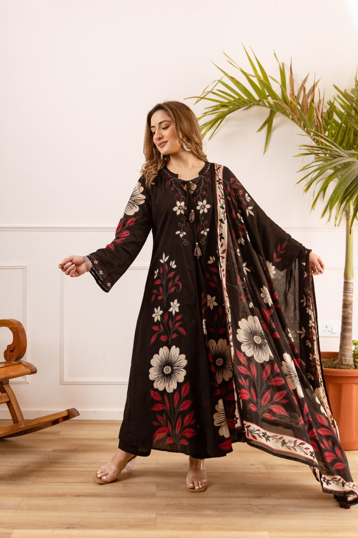 Karen Onyx cotton suit set