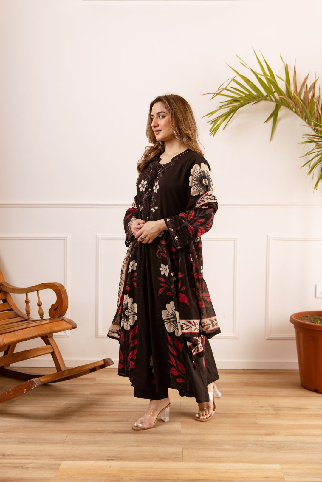 Karen Onyx cotton suit set