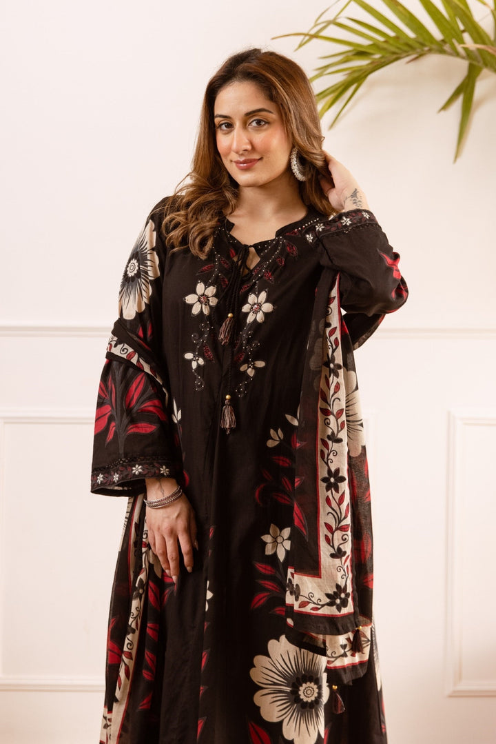 Karen Onyx cotton suit set