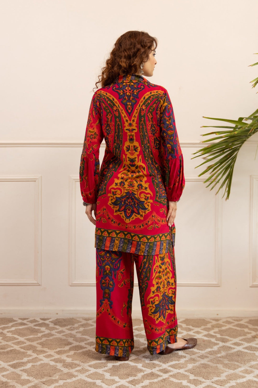 Kabool Berry Printed Cotton Co-ord Set