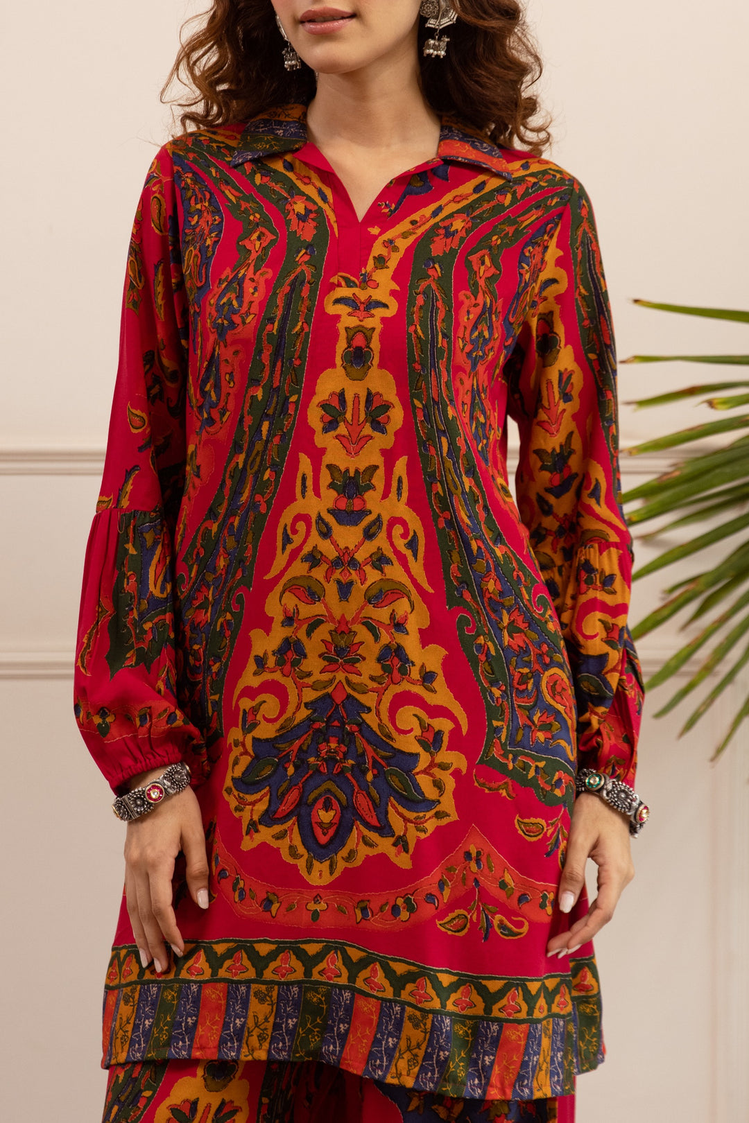 Kabool Berry Printed Cotton Co-ord Set