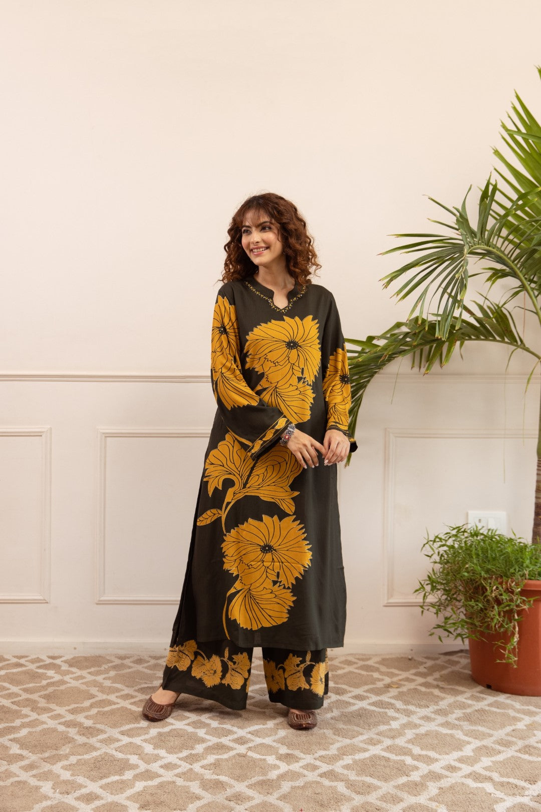 Sonpal sable printed kurta pant set