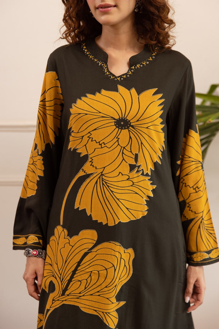 Sonpal sable printed kurta pant set