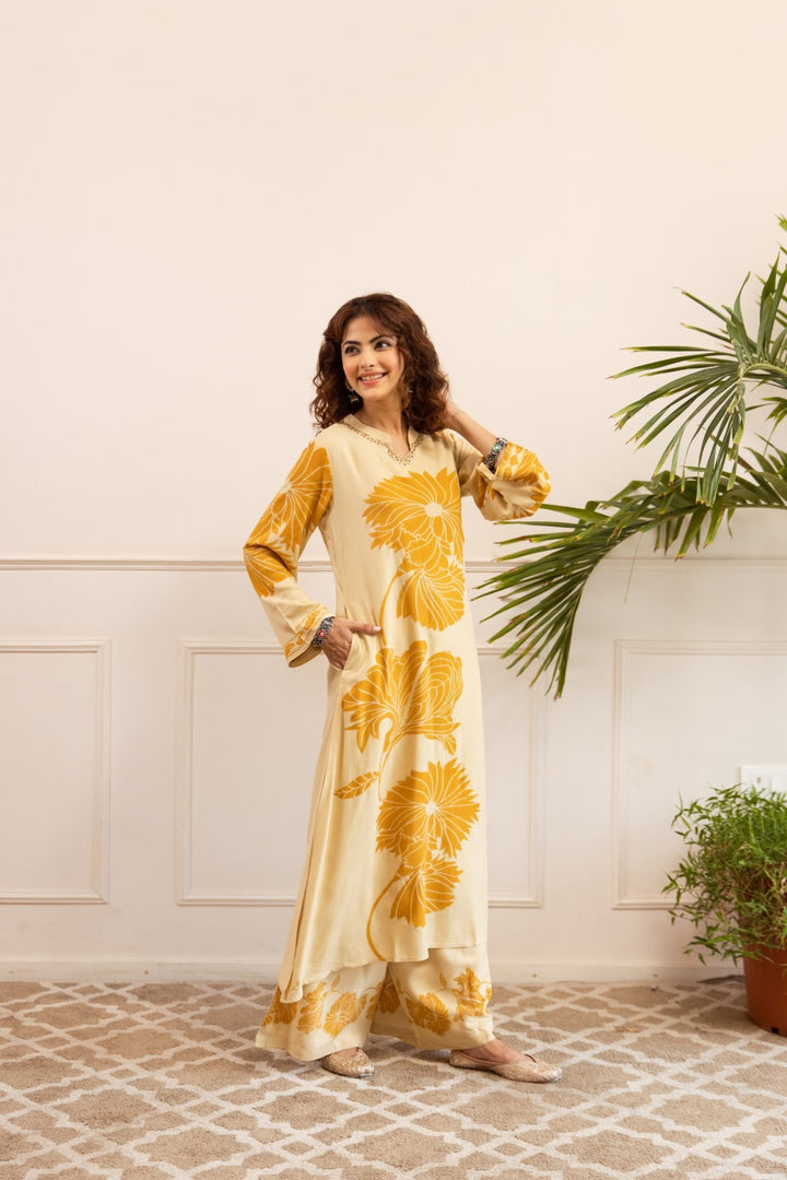 Sonpal corn printed Kurta pant set