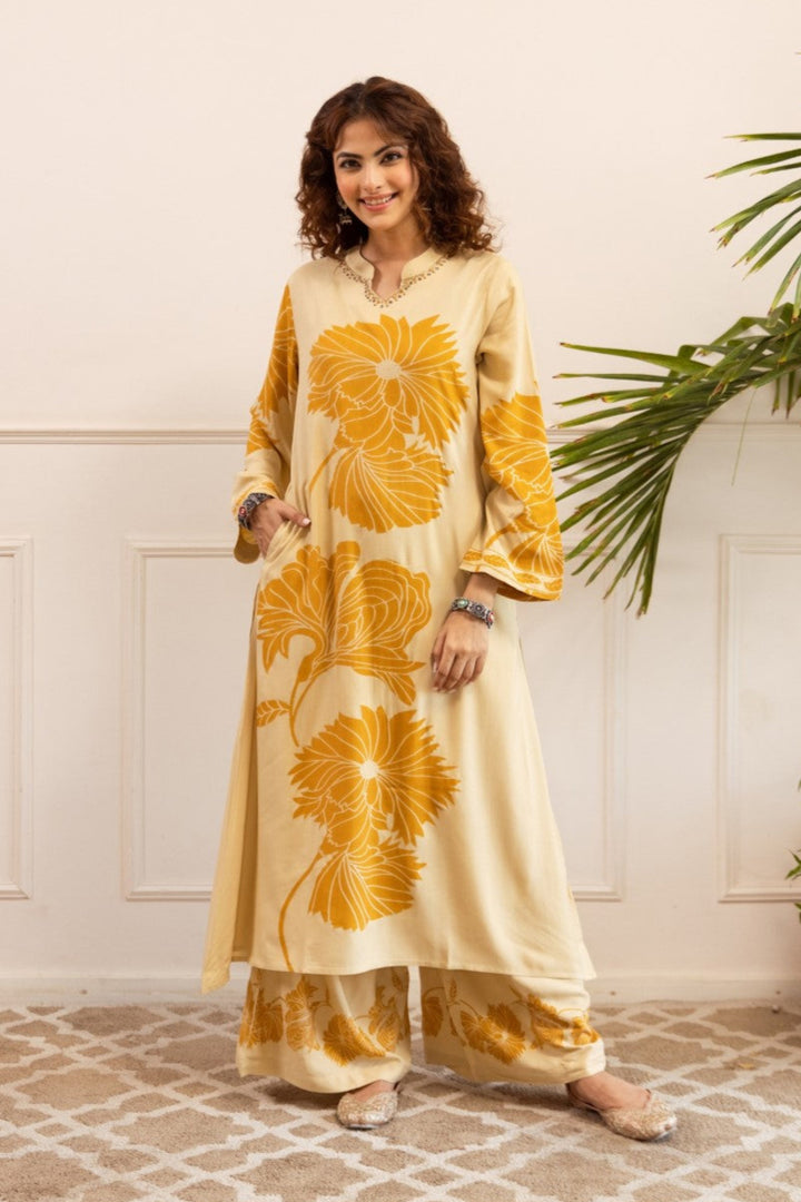 Sonpal corn printed Kurta pant set
