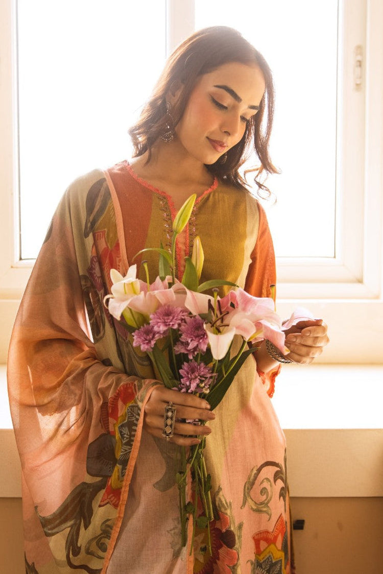 Karen Coral Cotton Suit Set