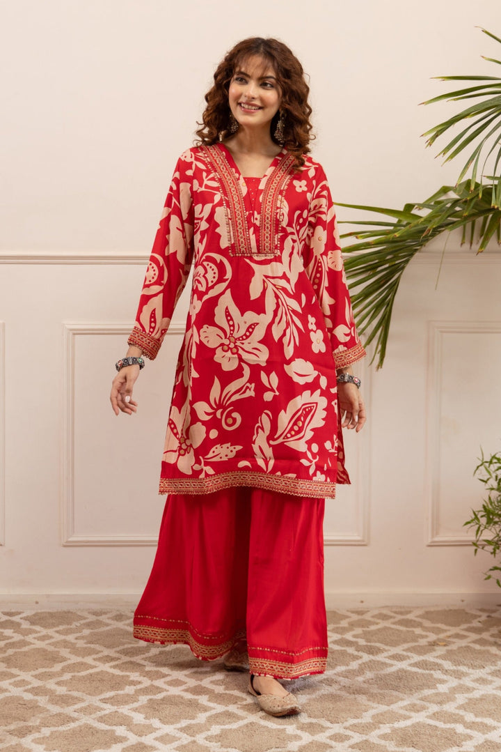 Kabool Tulip Printed Kurta pant set