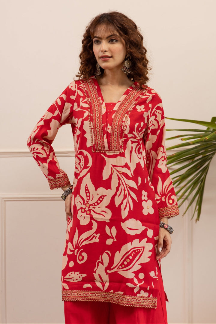 Kabool Tulip Printed Kurta pant set