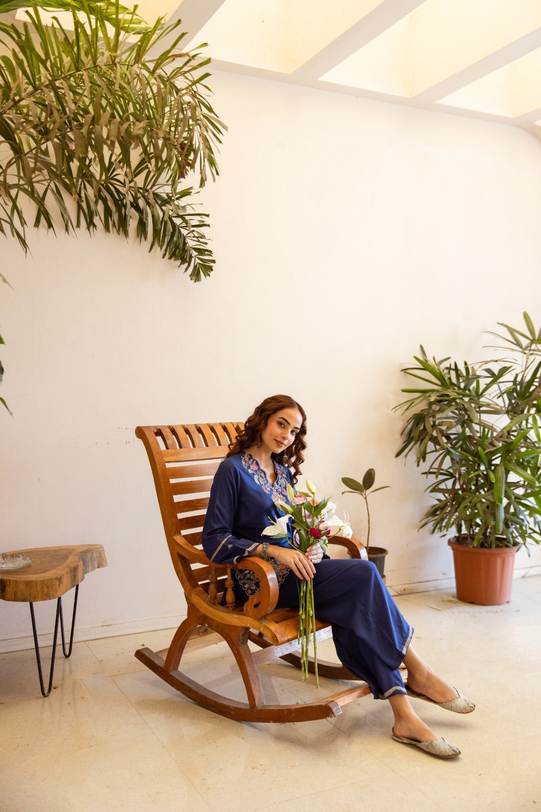 Stravi Marine embroidery co-ord set