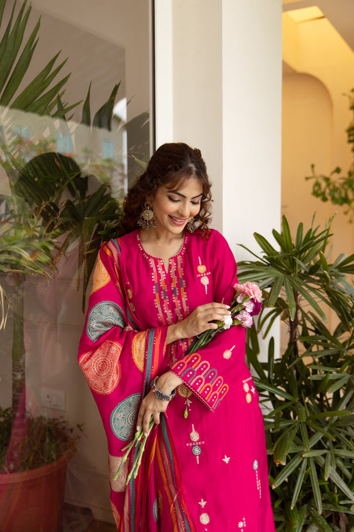 Kabool blossoms work suit set