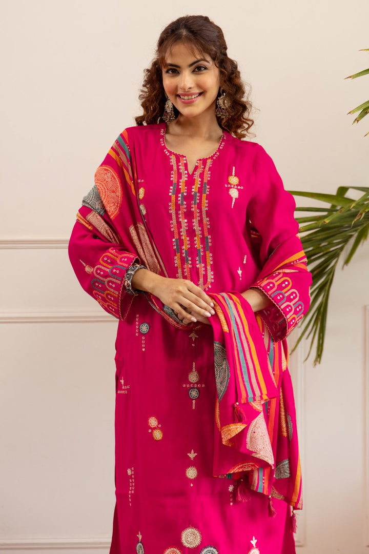 Kabool blossoms work suit set