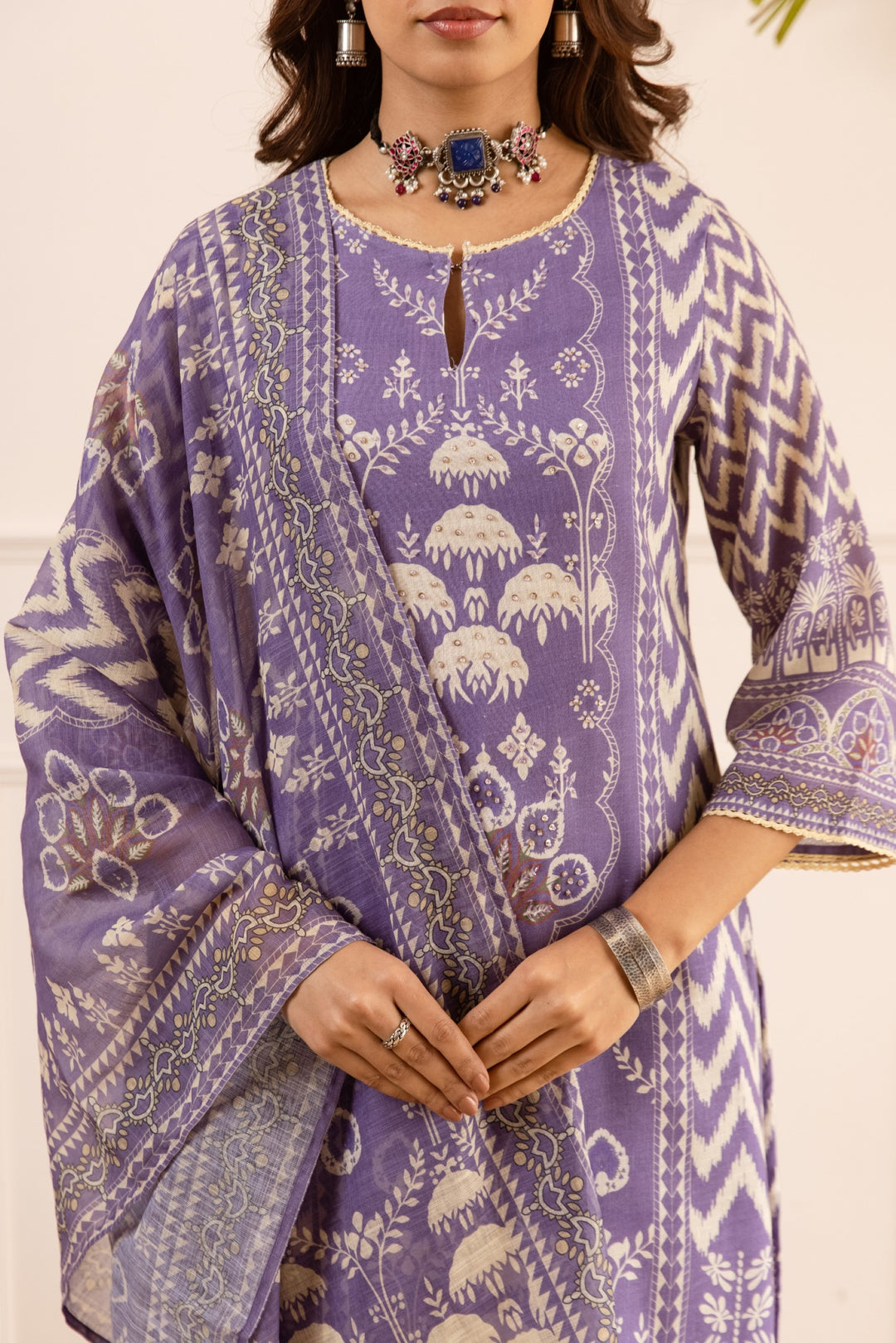 Karen imperial cotton suit set