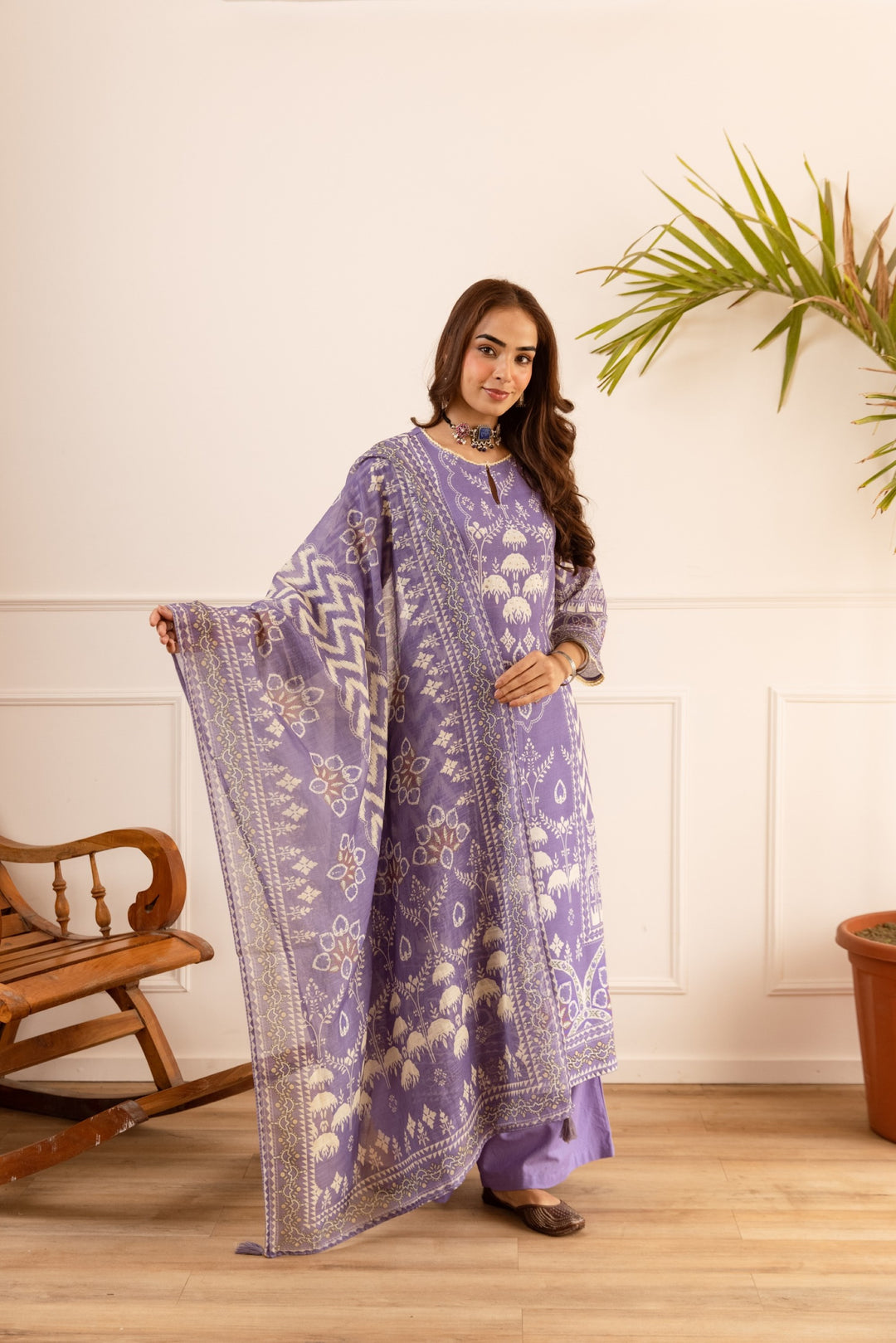 Karen imperial cotton suit set