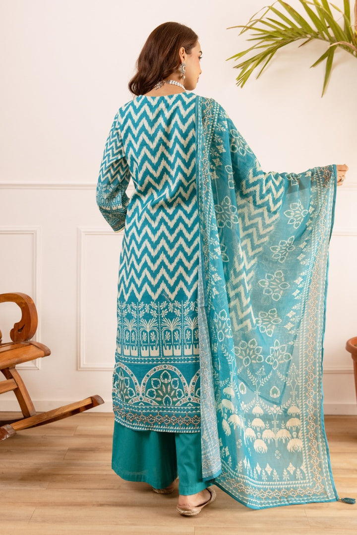 Karen Lapis cotton suit set