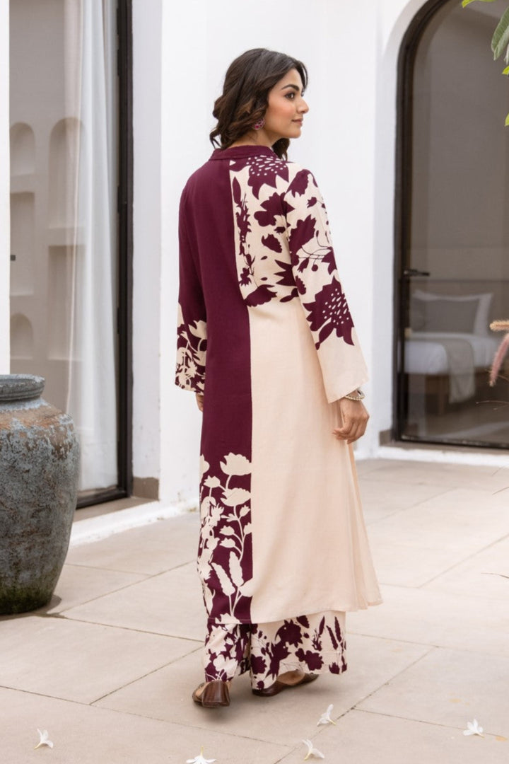 Sonpal Umber Printed Kurta Pant Set