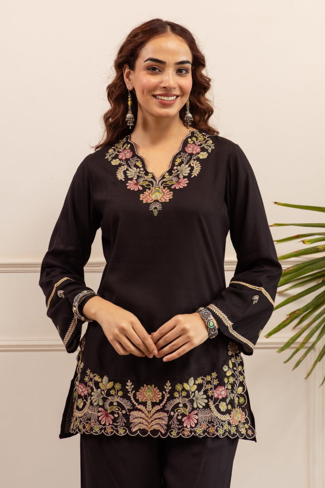 Stravi jade embroidery co-ord set