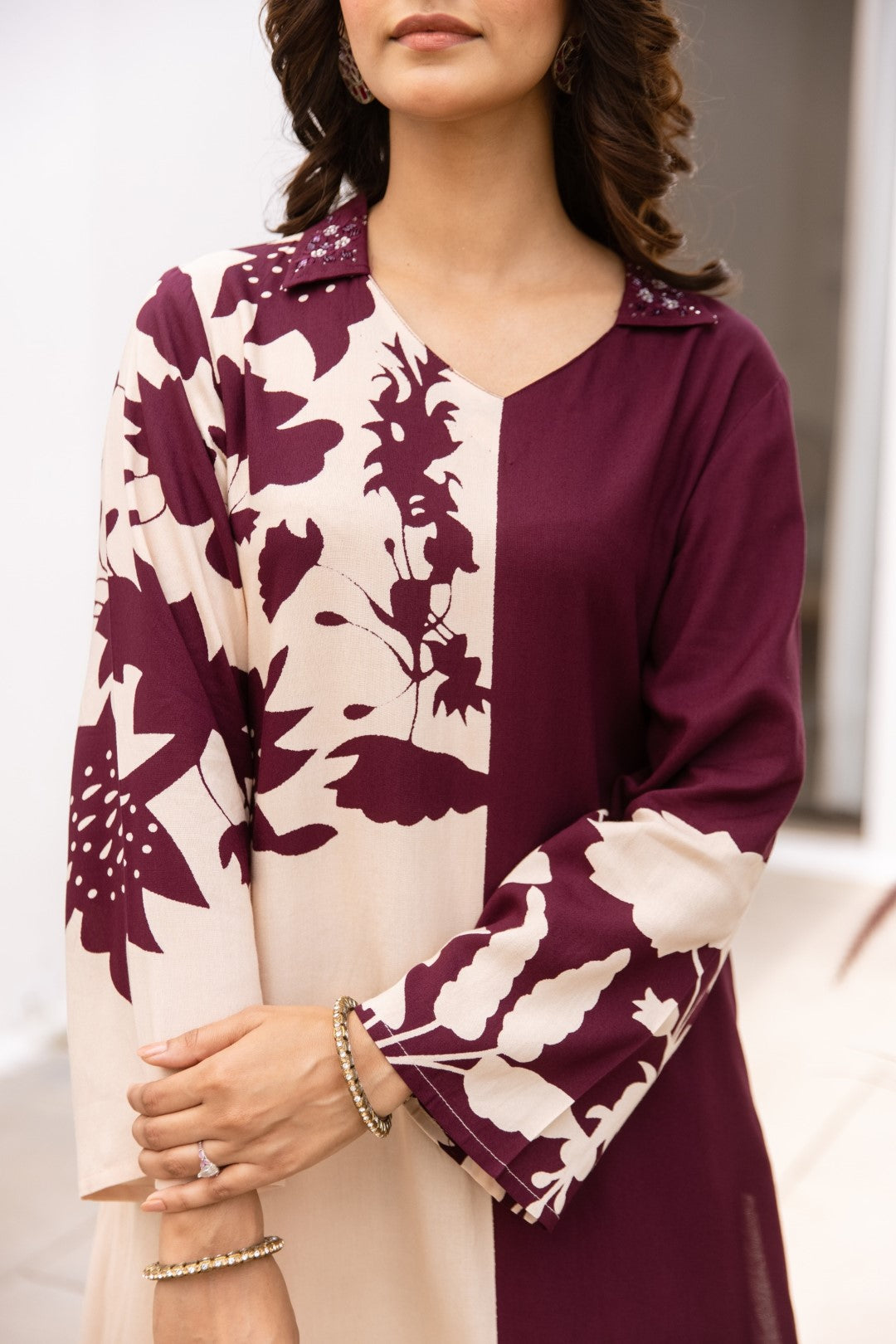 Sonpal Umber Printed Kurta Pant Set