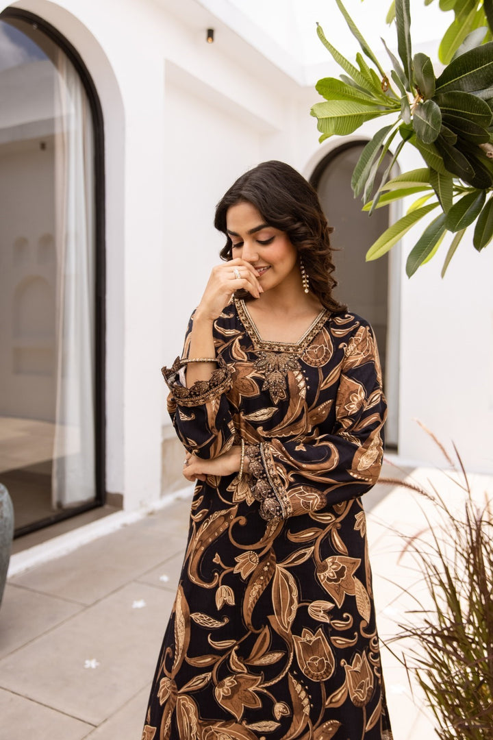 Toran sable printed kurta pant set