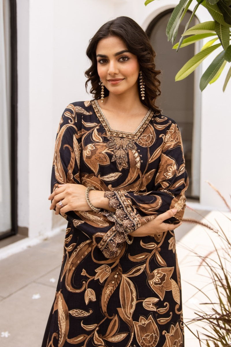 Toran sable printed kurta pant set
