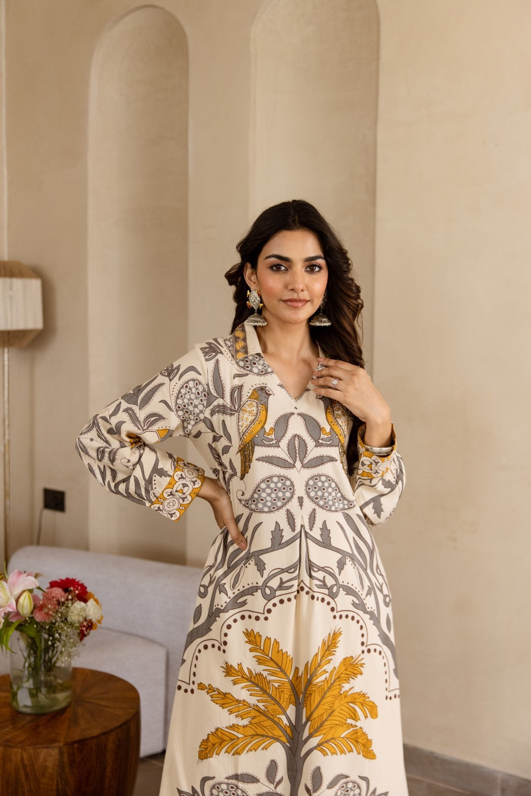 Stravi Daisy printed kurta pant set