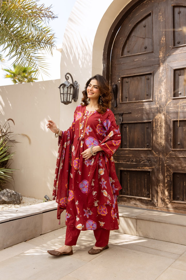 Karen barn printed cotton suit set