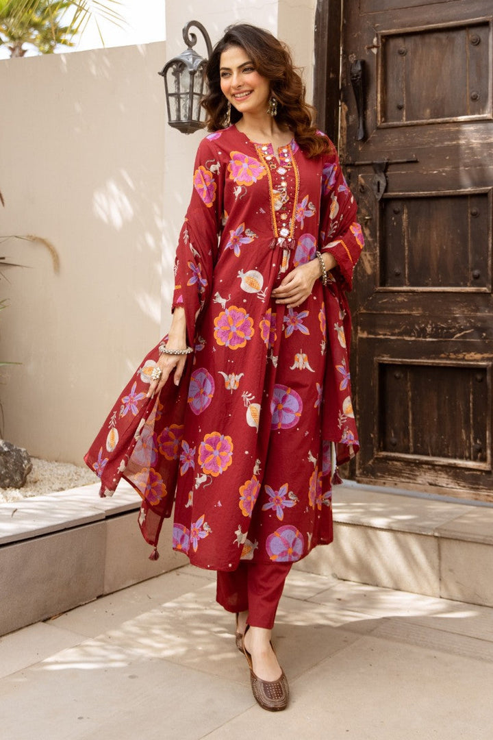 Karen barn printed cotton suit set