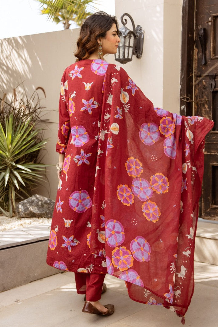 Karen barn printed cotton suit set