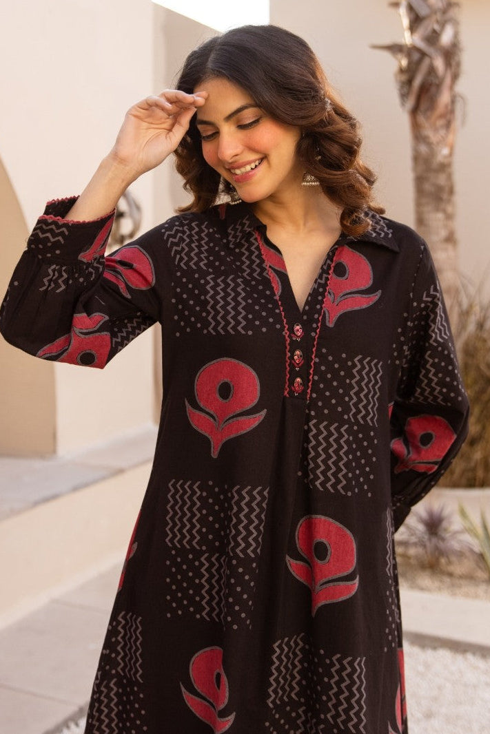 Karen raven cotton kurta pant set