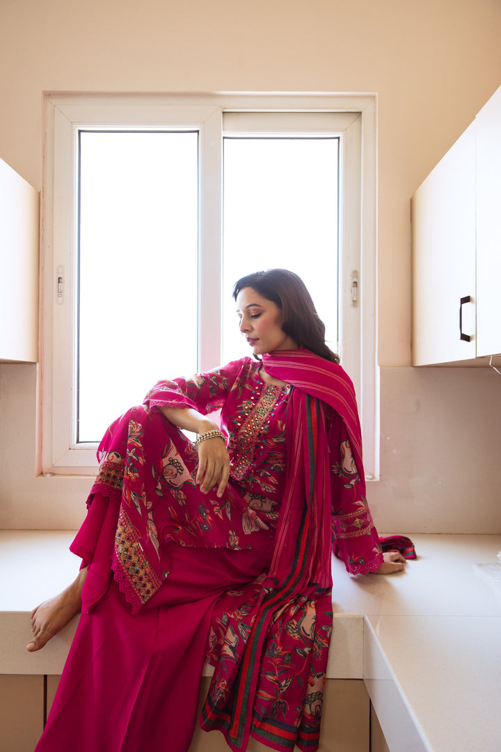 Kabool Magenta Work Suit Set