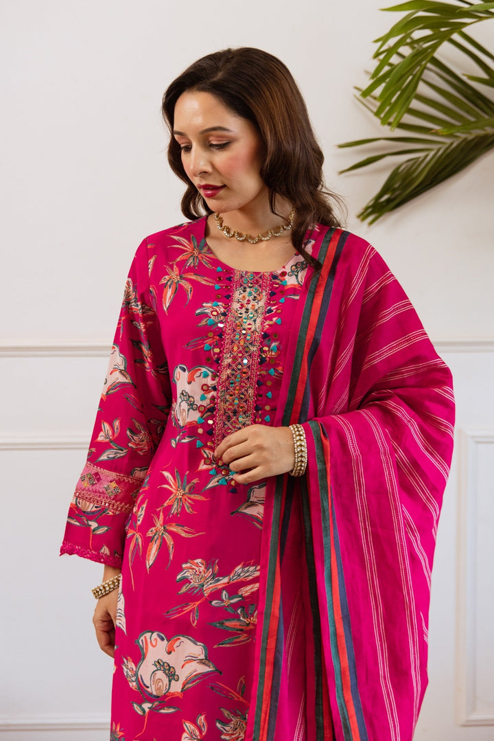 Kabool Magenta Work Suit Set