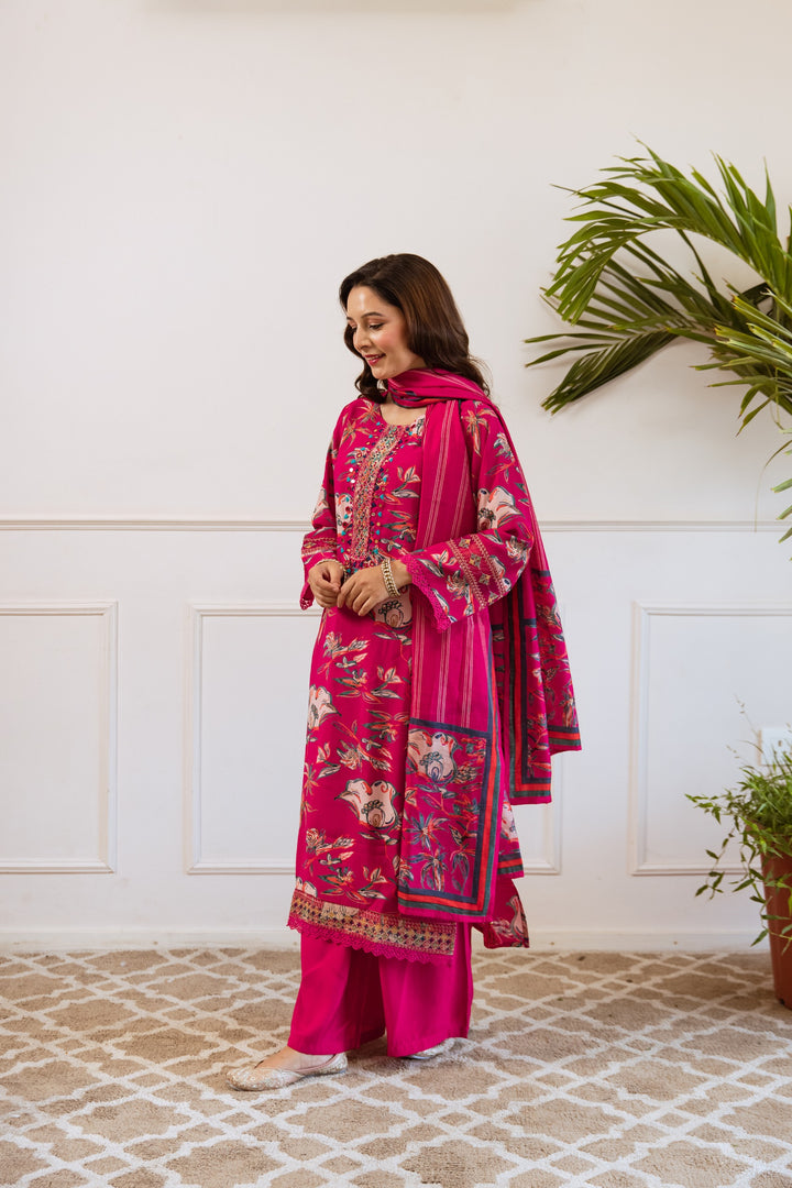 Kabool Magenta Work Suit Set