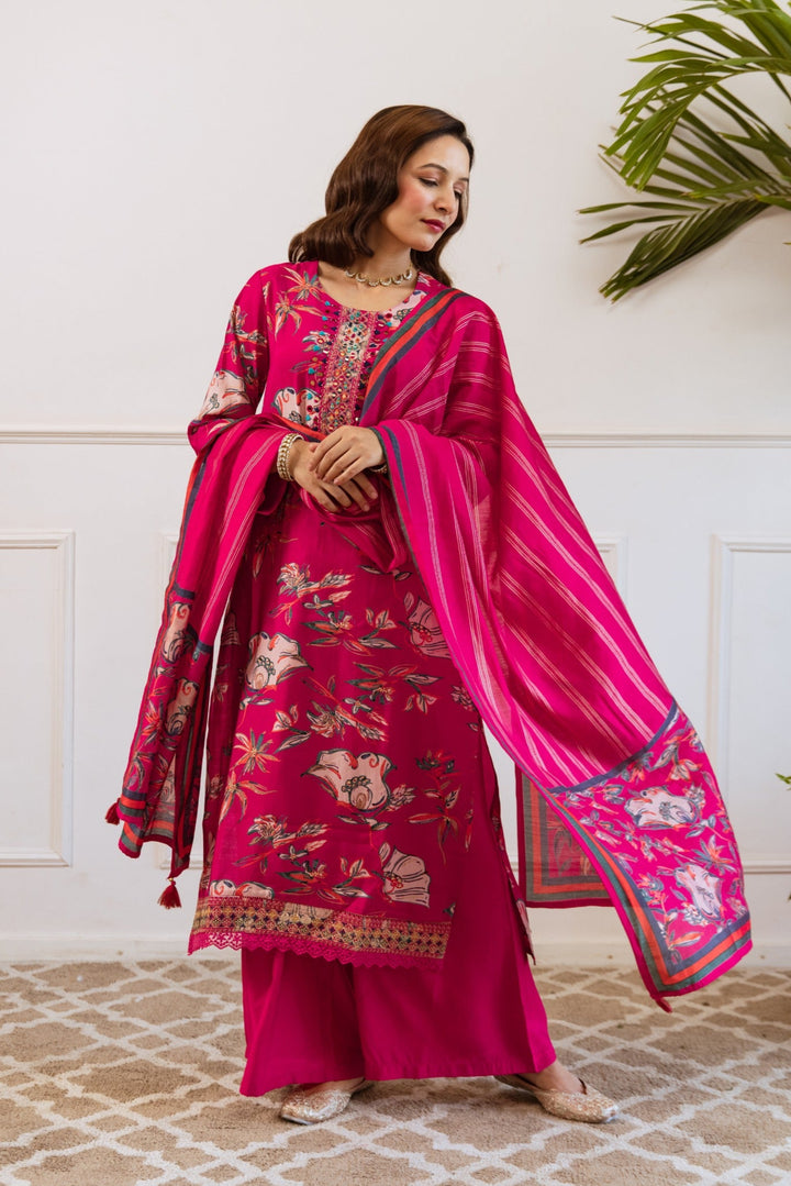 Kabool Magenta Work Suit Set