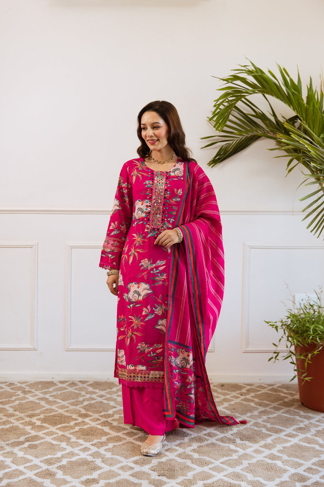 Kabool Magenta Work Suit Set