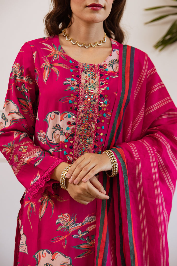 Kabool Magenta Work Suit Set