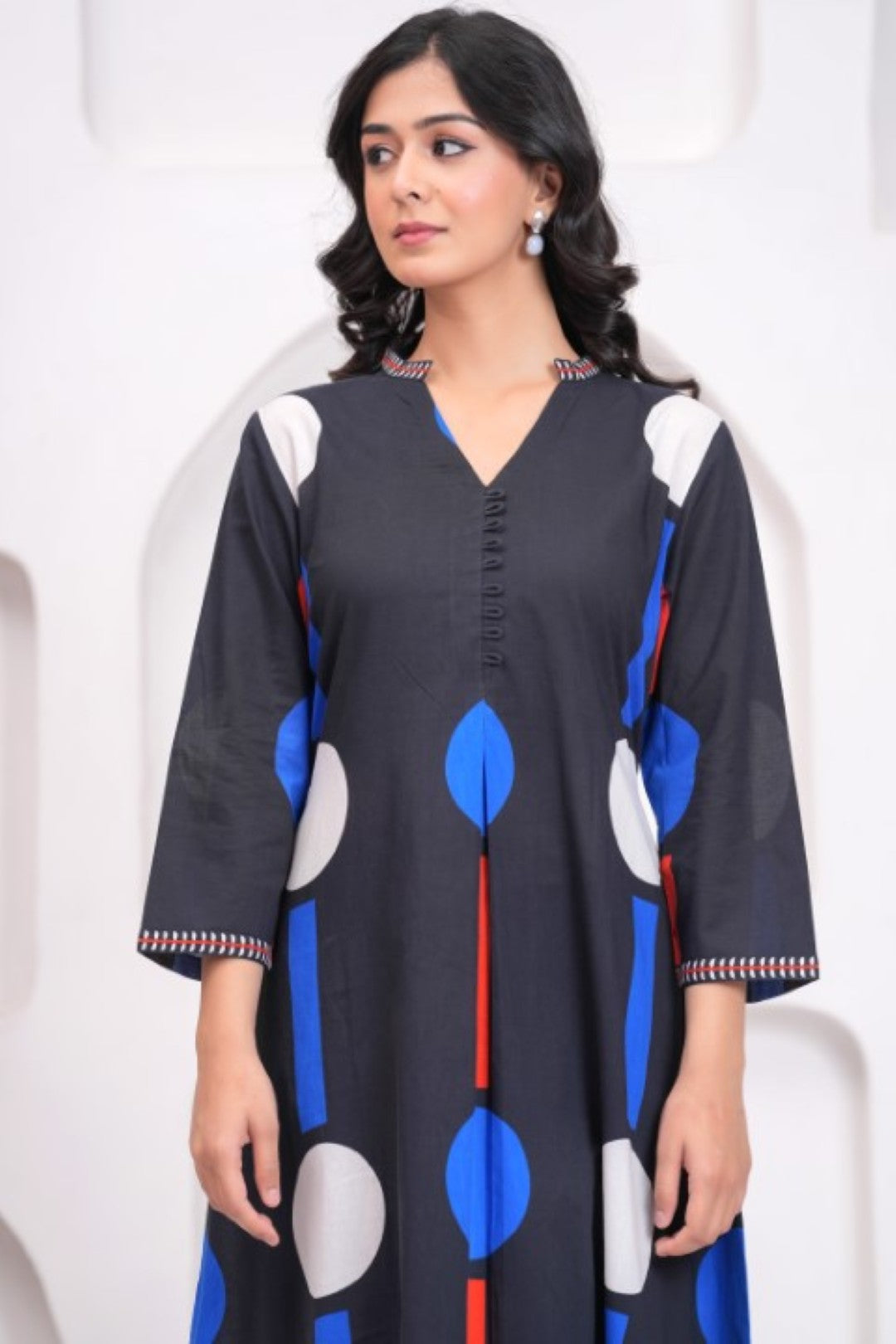 Maurya ebony Cotton Printed Kurta Pant Set