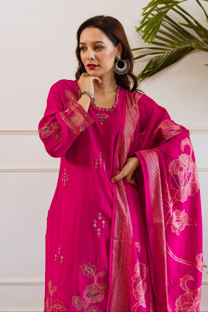 Kabool Hotpink Work Suit Set