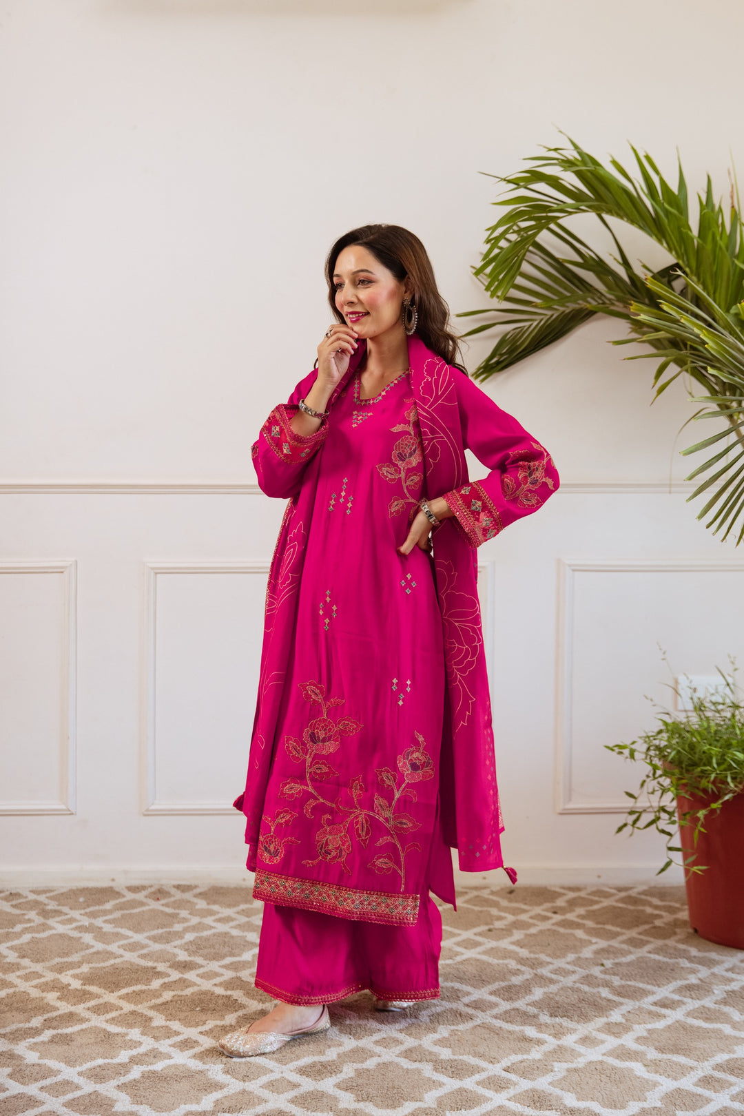 Kabool Hotpink Work Suit Set