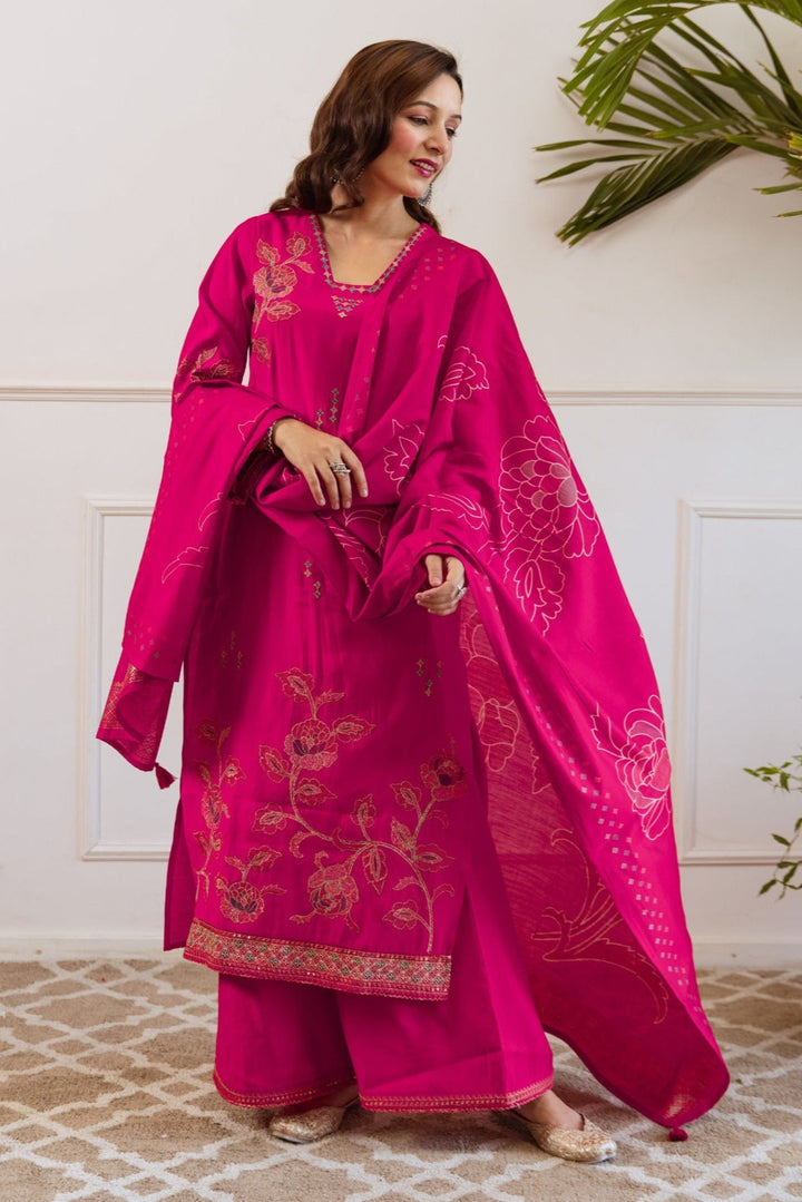 Kabool Hotpink Work Suit Set