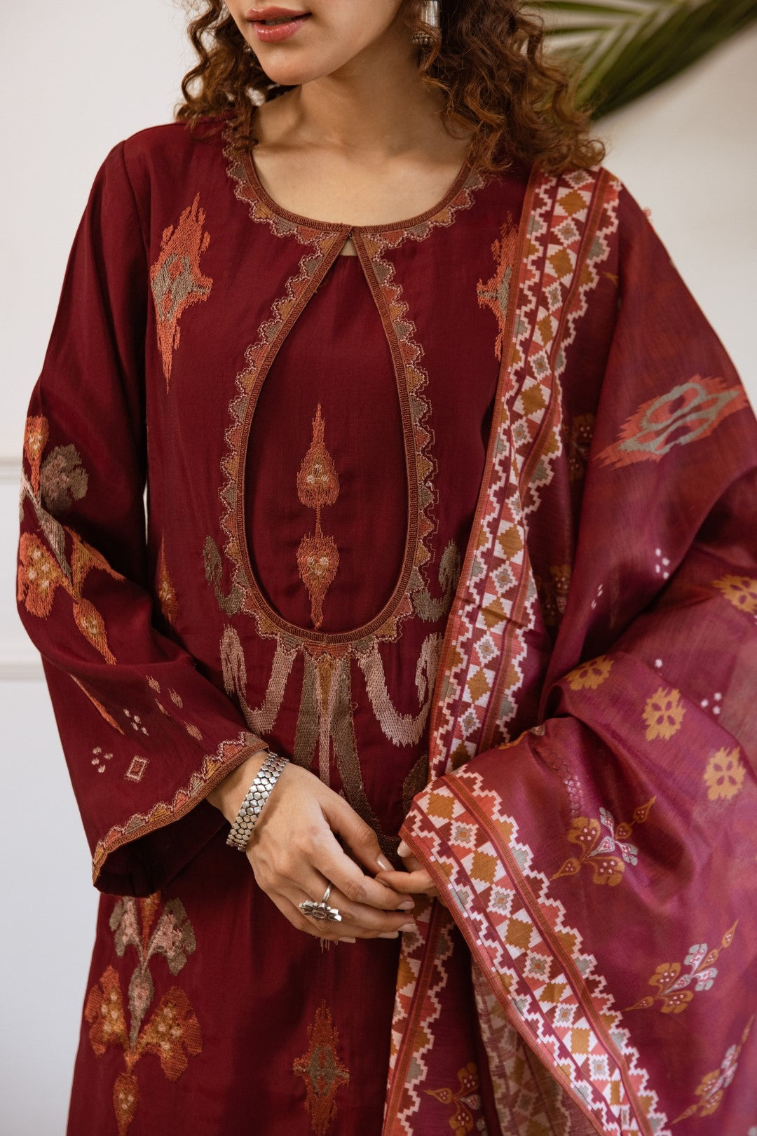 Bakul Auburn Cotton Suit set