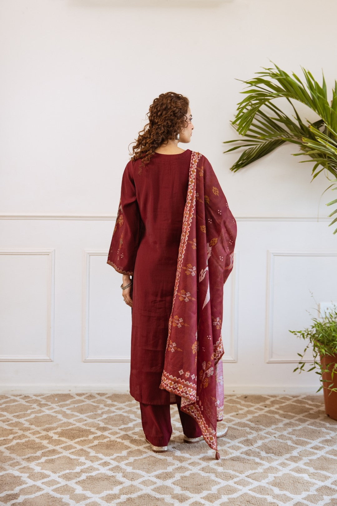 Bakul Auburn Cotton Suit set