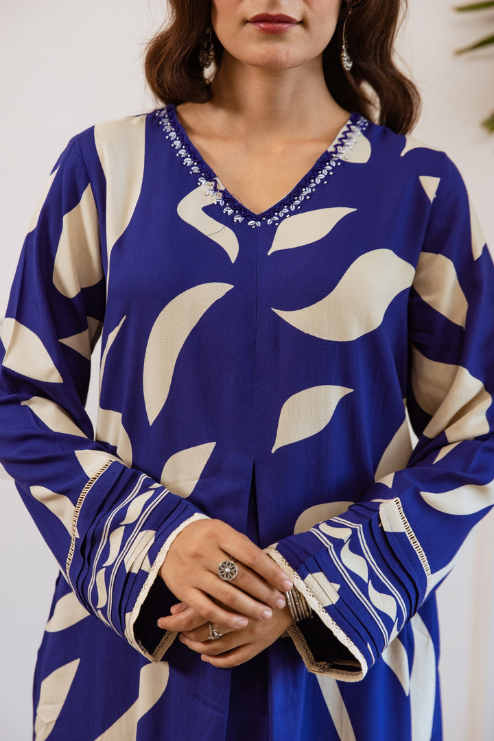 Kabool Sapphire Printed Kurta Pant Set