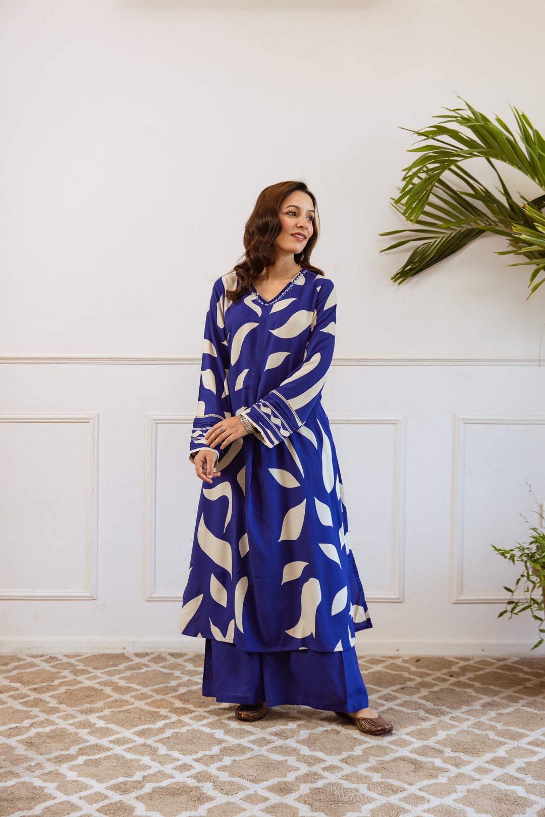 Kabool Sapphire Printed Kurta Pant Set