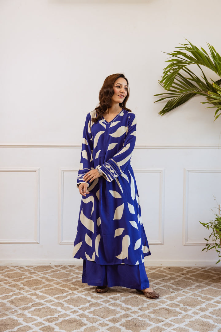 Kabool Sapphire Printed Kurta Pant Set