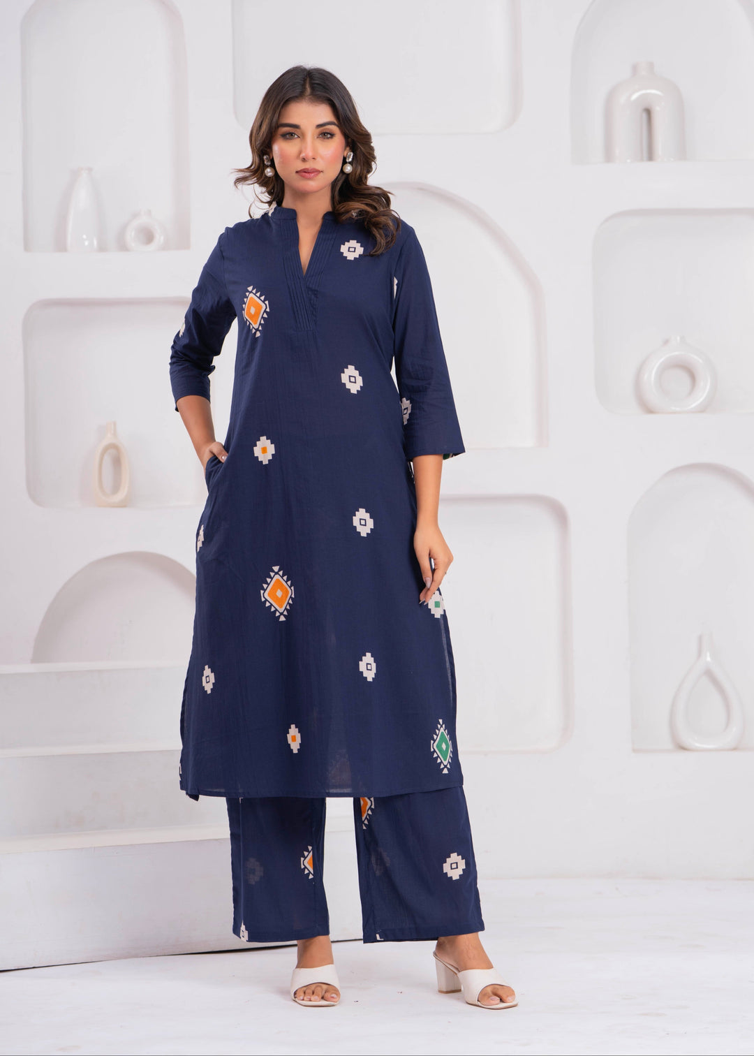 Maurya Iris Printed Cotton Kurta Pant Set