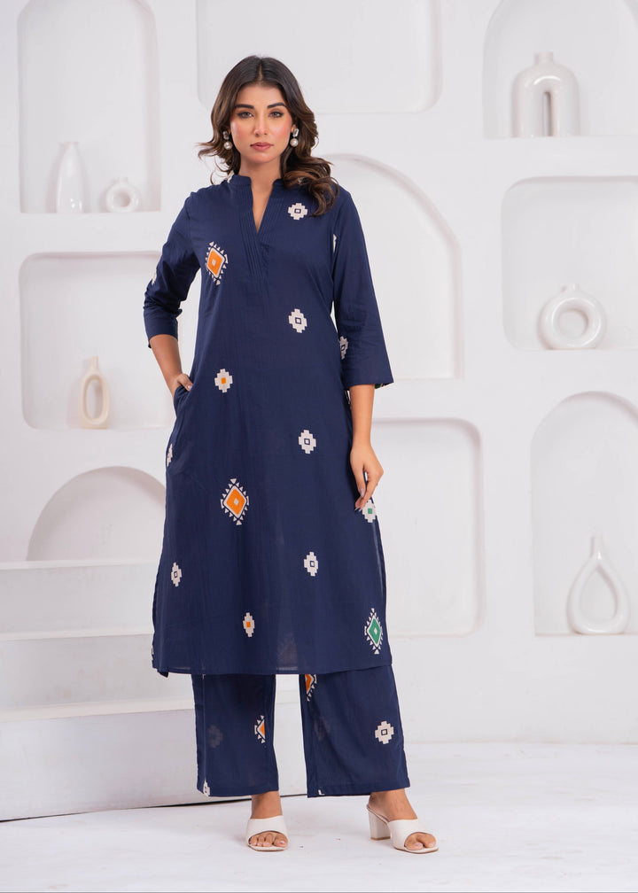 Maurya Iris Printed Cotton Kurta Pant Set