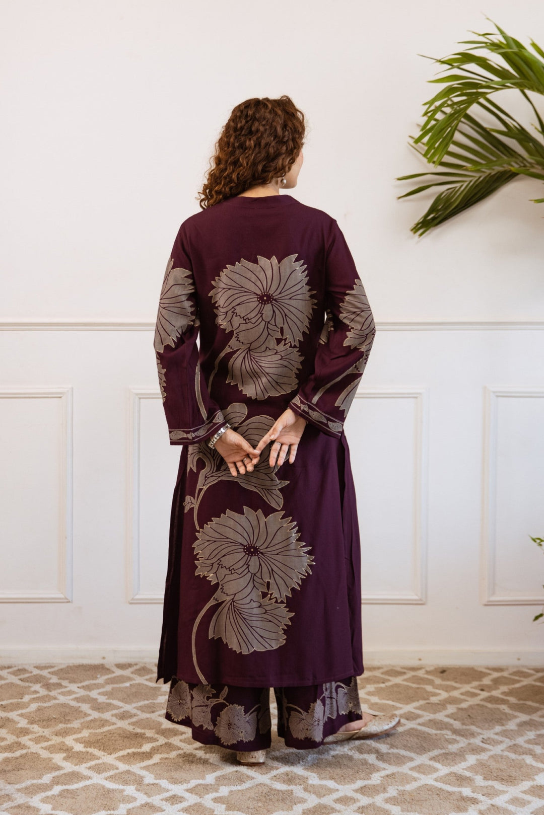 Kabool Mulberry Printed Kurta pant set