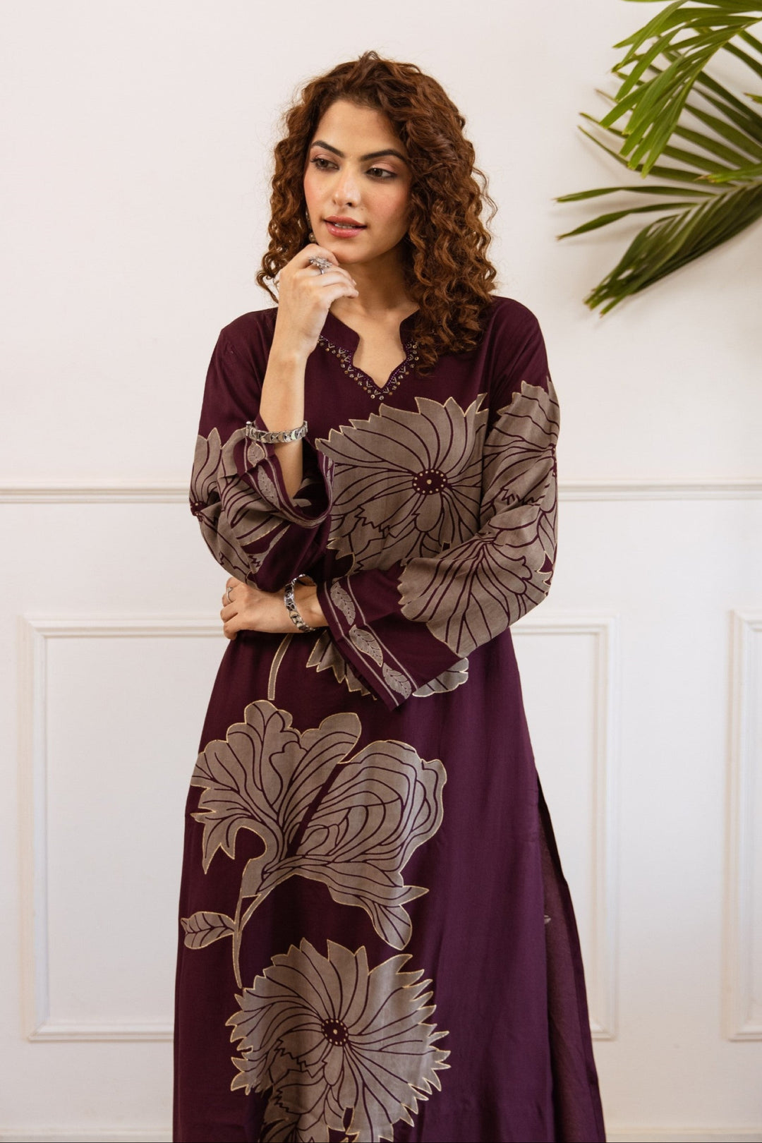 Kabool Mulberry Printed Kurta pant set