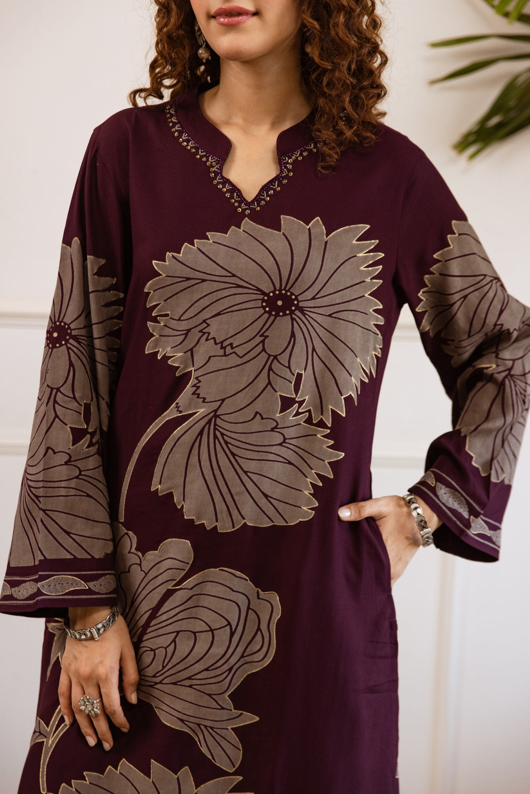 Kabool Mulberry Printed Kurta pant set