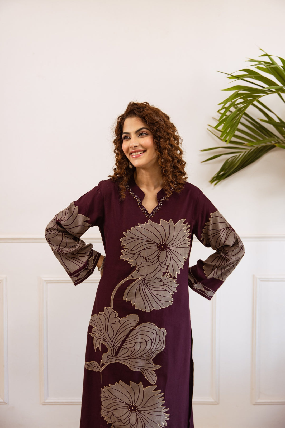Kabool Mulberry Printed Kurta pant set