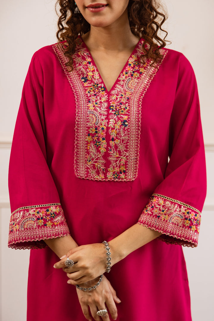 Kabool cameo embroidery co-ord set